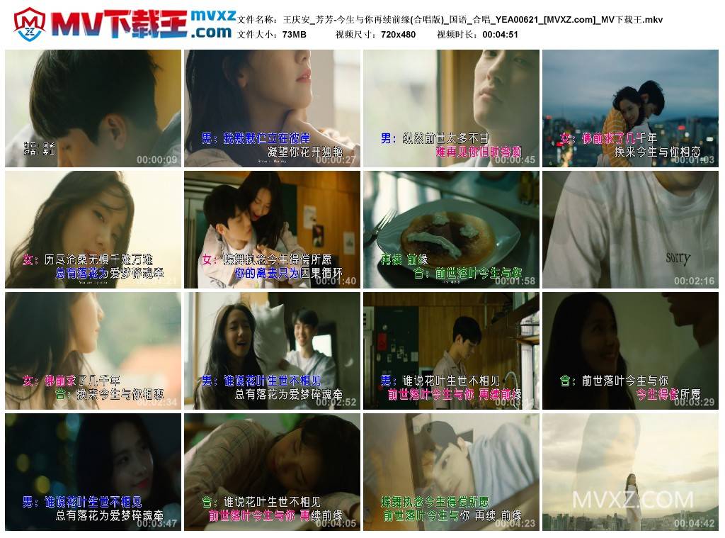 王庆安_芳芳-今生与你再续前缘(合唱版)_国语_合唱_YEA00621